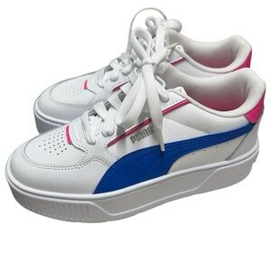 PUMA Girls Karmen Rebelle Platform Size US 4.5 Lace Up Sneaker Kids Shoe Casual